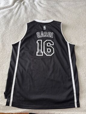 Los Angeles Lakers #16 Pau Gasol Adidas Swingman Black Jersey